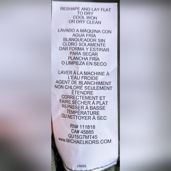 NWOT Michael Kors Olive Green Sleeveless V-Neck - Size M - Picture 6 of 6